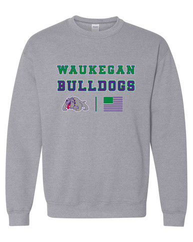 Waukegan Bulldogs Spirit Flag Men's Sweatshirt