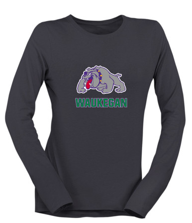Waukegan Bulldogs Mascot #2 Women's Premium LS T-Shirt