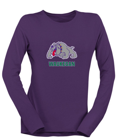 Waukegan Bulldogs Mascot #2 Women's LS T-Shirt