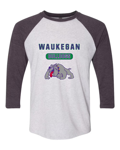 Waukegan Bulldogs Mascot #3 Women's Baseball T-Shirt