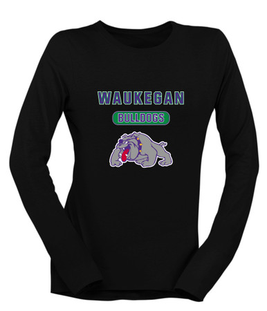 Waukegan Bulldogs Mascot #3 Women's LS T-Shirt
