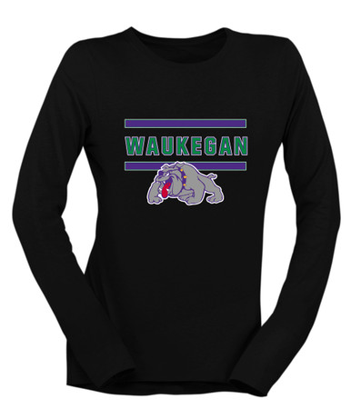 Waukegan Bulldogs Mascot #4 Women's Premium LS T-Shirt
