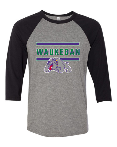Waukegan Bulldogs Mascot #4 Men's Baseball T-Shirt