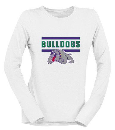 Waukegan Bulldogs Mascot #5 Women's LS T-Shirt