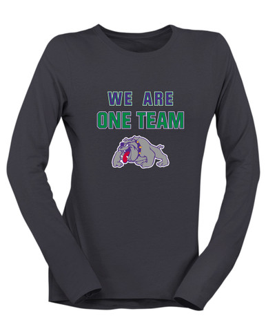 Waukegan Bulldogs We Are One Team Women's LS T-Shirt