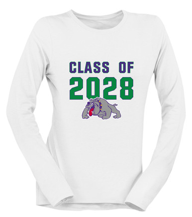 Waukegan Bulldogs Class of 2028 Women's LS T-Shirt