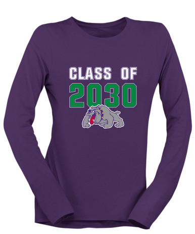 Waukegan Bulldogs Class of 2030 Women's LS T-Shirt