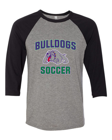 Waukegan Bulldogs Soccer #1 Women's Baseball T-Shirt