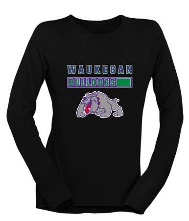 Waukegan Bulldogs Mascot #7 Women's Premium LS T-Shirt