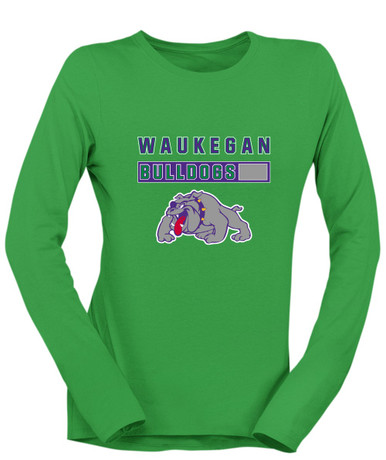 Waukegan Bulldogs Mascot #7 Women's LS T-Shirt