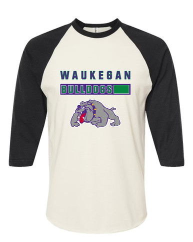 Waukegan Bulldogs Mascot #7 Men's Baseball T-Shirt