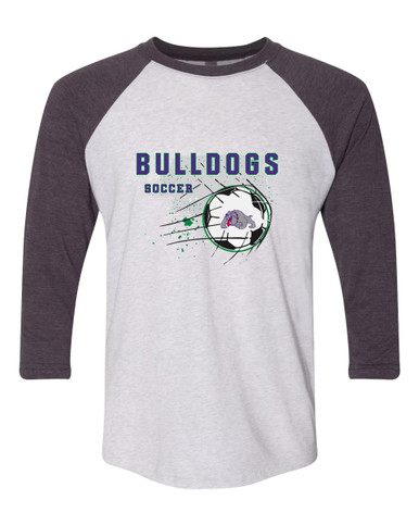 Waukegan Bulldogs Soccer #2 Women's Baseball T-Shirt