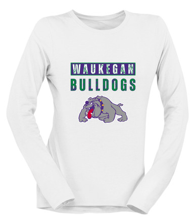 Waukegan Bulldogs Mascot #9 Women's Premium LS T-Shirt