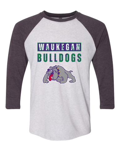 Waukegan Bulldogs Mascot #9 Men's Baseball T-Shirt