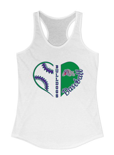 Waukegan Bulldogs Heart Baseball Women's Tank Top
