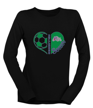 Waukegan Bulldogs Heart Soccer Women's Premium LS T-Shirt