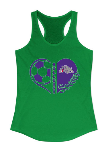 Waukegan Bulldogs Heart Soccer Women's Tank Top