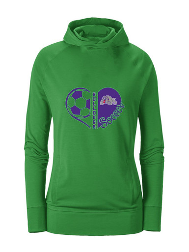 Waukegan Bulldogs Heart Soccer Women's Hoodie
