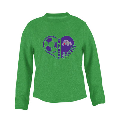 Waukegan Bulldogs Heart Soccer Women's Sweatshirt