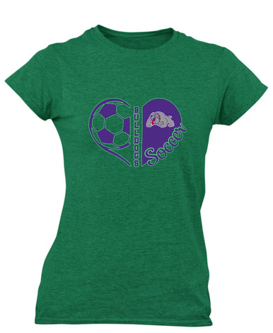 Waukegan Bulldogs Heart Soccer Women's Premium SS T-Shirt