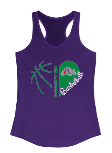 Waukegan Bulldogs Heart Basketball Women's Tank Top