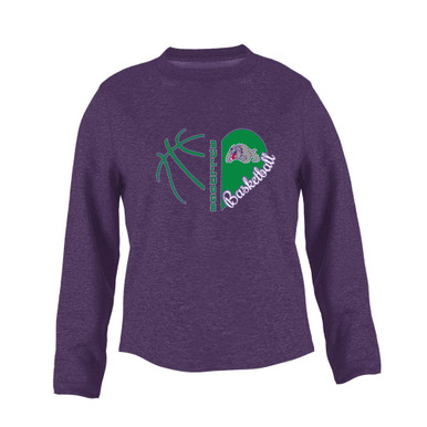 Waukegan Bulldogs Heart Basketball Women's Sweatshirt