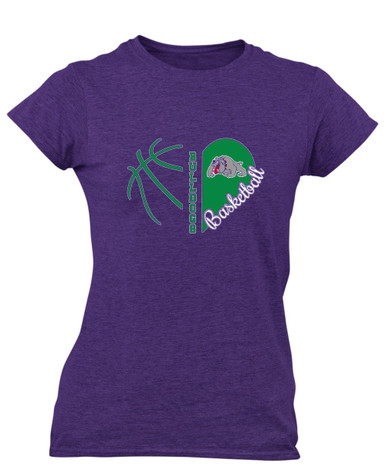 Waukegan Bulldogs Heart Basketball Women's Premium SS T-Shirt