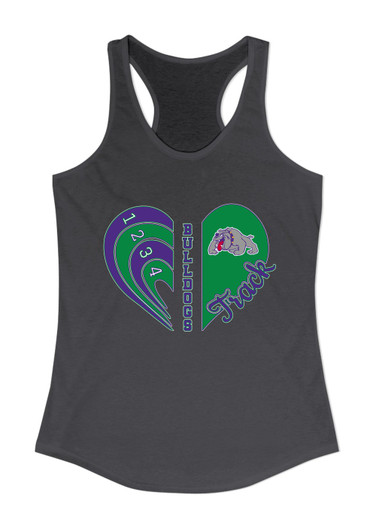 Waukegan Bulldogs Heart Track Women's Tank Top