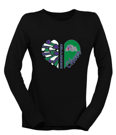 Waukegan Bulldogs Heart Cheer Women's Premium LS T-Shirt
