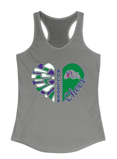 Waukegan Bulldogs Heart Cheer Women's Tank Top