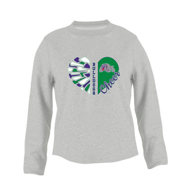 Waukegan Bulldogs Heart Cheer Women's Sweatshirt