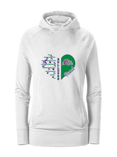 Waukegan Bulldogs Heart Band Women's Hoodie