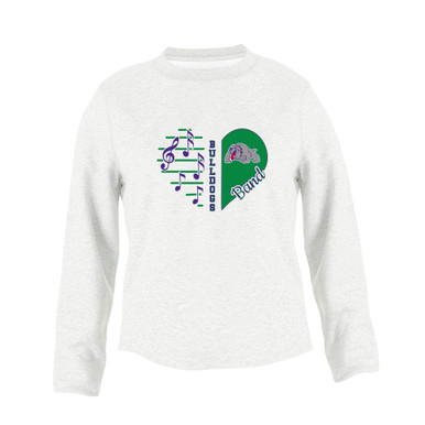 Waukegan Bulldogs Heart Band Women's Sweatshirt