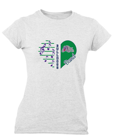 Waukegan Bulldogs Heart Band Women's Premium SS T-Shirt