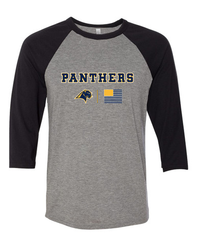 O'Fallen Panthers Team Colors Flag Women's Baseball T-Shirt