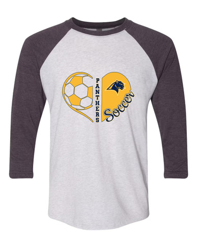 O'Fallen Panthers Heart Soccer Women's Baseball T-Shirt