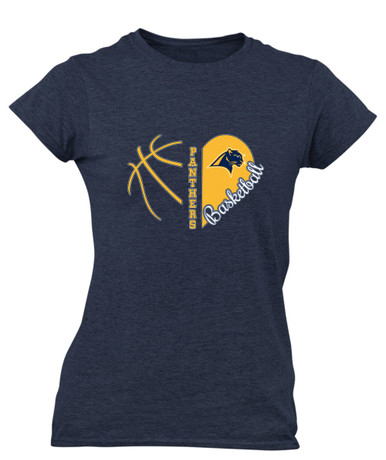 O'Fallen Panthers Heart Basketball Women's SS T-Shirt