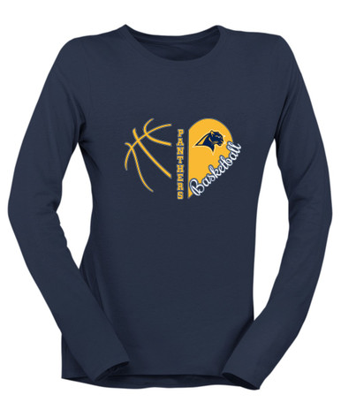 O'Fallen Panthers Heart Basketball Women's LS T-Shirt
