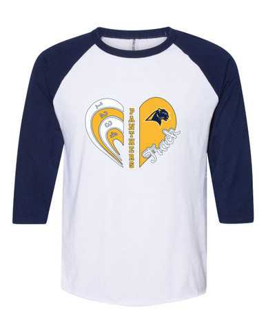 O'Fallen Panthers Heart Track Women's Baseball T-Shirt