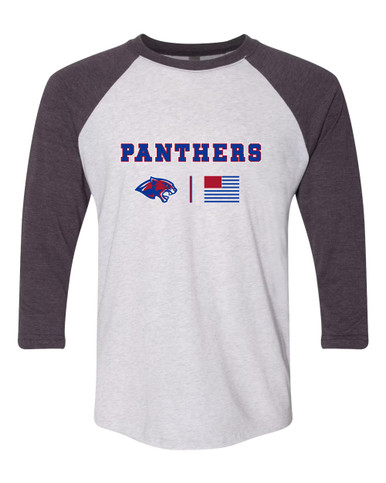 Bullard Panthers Team Colors Flag Men's Baseball T-Shirt