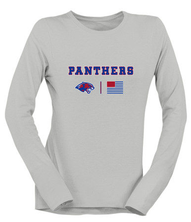 Bullard Panthers Team Colors Flag Women's Premium LS T-Shirt