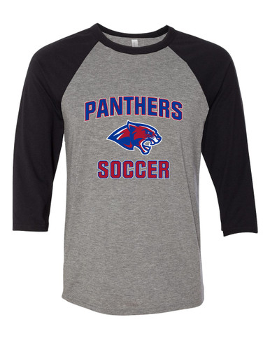 Bullard Panthers Soccer #1 Women's Baseball T-Shirt