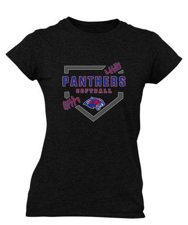 Bullard Panthers Softball #2 Women's Premium SS T-Shirt