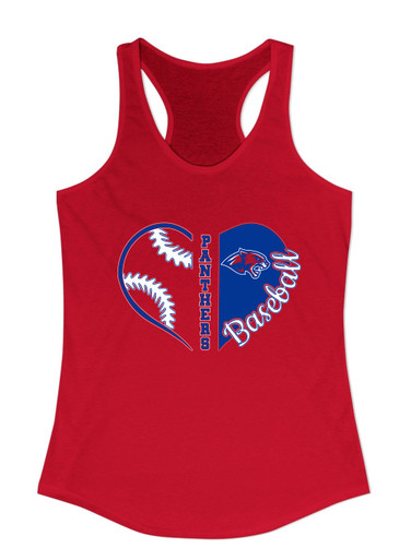 Bullard Panthers Heart Baseball Women's Tank Top