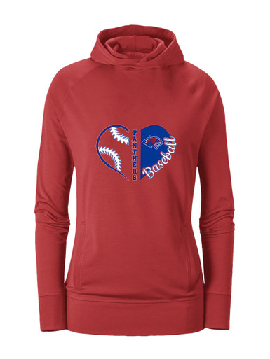 Bullard Panthers Heart Baseball Women's Hoodie