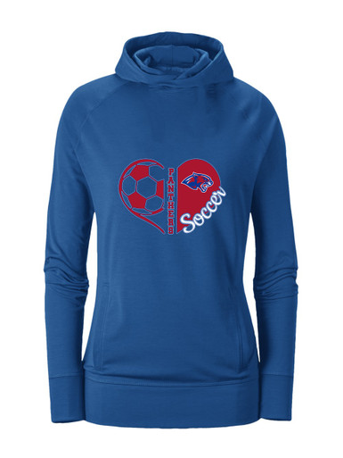 Bullard Panthers Heart Soccer Women's Hoodie