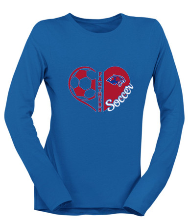 Bullard Panthers Heart Soccer Women's Premium LS T-Shirt