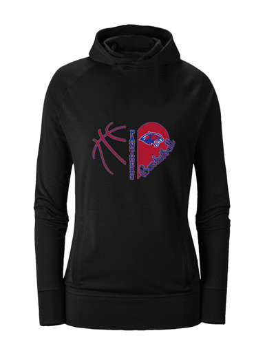 Bullard Panthers Heart Basketball Women's Hoodie