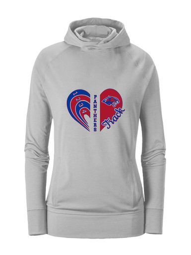 Bullard Panthers Heart Track Women's Hoodie