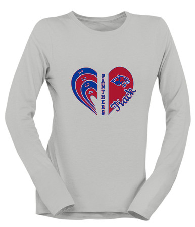 Bullard Panthers Heart Track Women's Premium LS T-Shirt